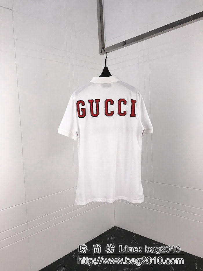 GUCCI古馳 19早春新款 官網同步 NY系列  絲光珠地棉Polo衫 男女同款 ydi1731